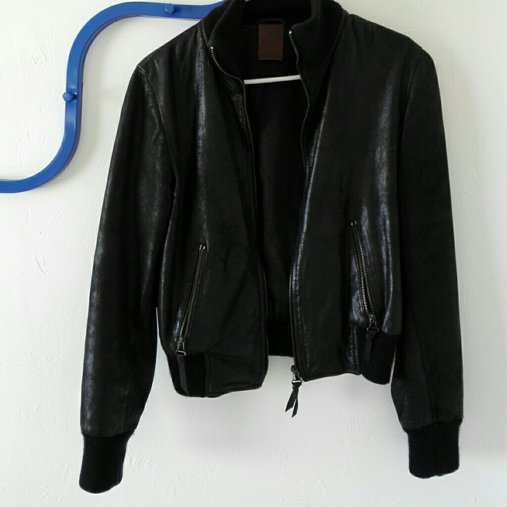 Dolce & Gabbana timeless leather bomber jacket